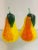 Hollywood Regency Modern Italian Blown Art Glass Pears Fruit Sculptures in the Style of Murano - Set of 2 For Sale - Image 4 of 9