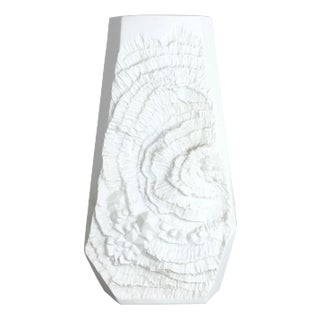 German Op Art Biscuit Porcelain Vase from AK Kaiser, Germany, 1970s For Sale