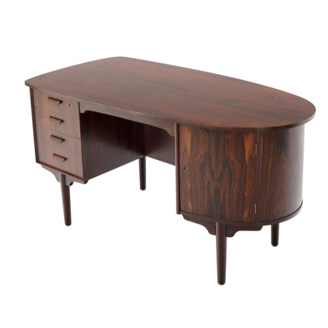 Midcentury Rosewood Desk Plus Bookcases by Kai Kristiansen, 1950s, Made in Denmark For Sale - Image 10 of 15