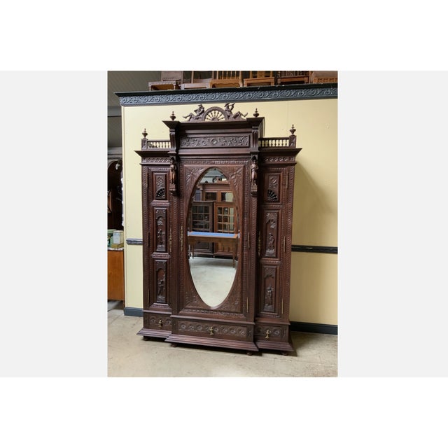 Antique Breton China Cabinet, 1880 For Sale - Image 13 of 13