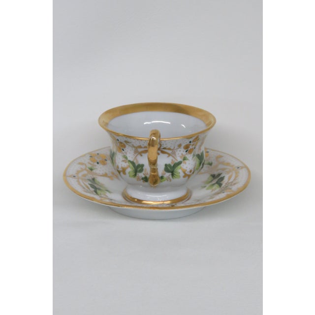 Traditional Carl Tielsch C T Germany Bone China Leaf Teacup and Saucer 4511b For Sale - Image 3 of 16
