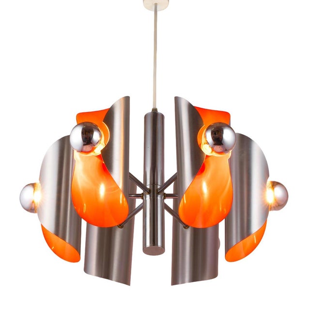Space Age Pendant Lamp with Aluminum Tubes from Raak Amsterdam, 1970s For Sale - Image 3 of 8