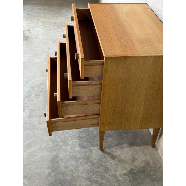 Oak Dresser With 4 Drawers Danish Mid-Century Modern 1960s For Sale - Image 4 of 11