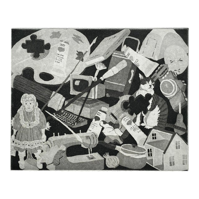 1990s Shirley Tabler Modern Etching For Sale