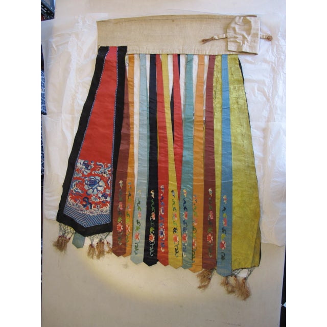 19th Century Chinese Embroidered Wedding Skirt For Sale - Image 4 of 5