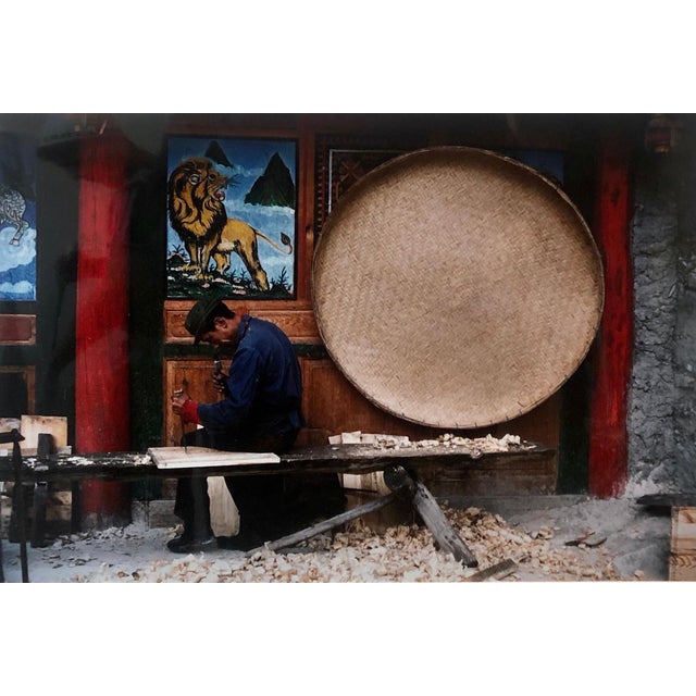 Mark Abrahamson, Vintage Photograph Cibachrome Jiuzhaigou Sichuan China Color Photo Print Lion, 1987 For Sale