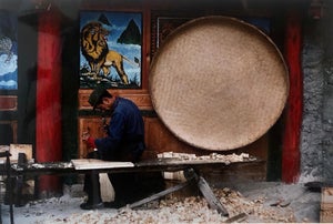 Mark Abrahamson, Vintage Photograph Cibachrome Jiuzhaigou Sichuan China Color Photo Print Lion, 1987
