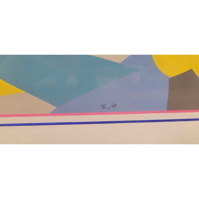 Blue 1990s Modern Silkscreen in the Manner of Tomokazu Matsuyama For Sale - Image 8 of 8