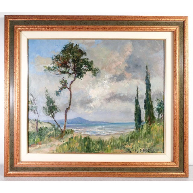 P. A. A. Gariazzo, Landscape, 1962, Oil Painting, Framed For Sale - Image 7 of 7