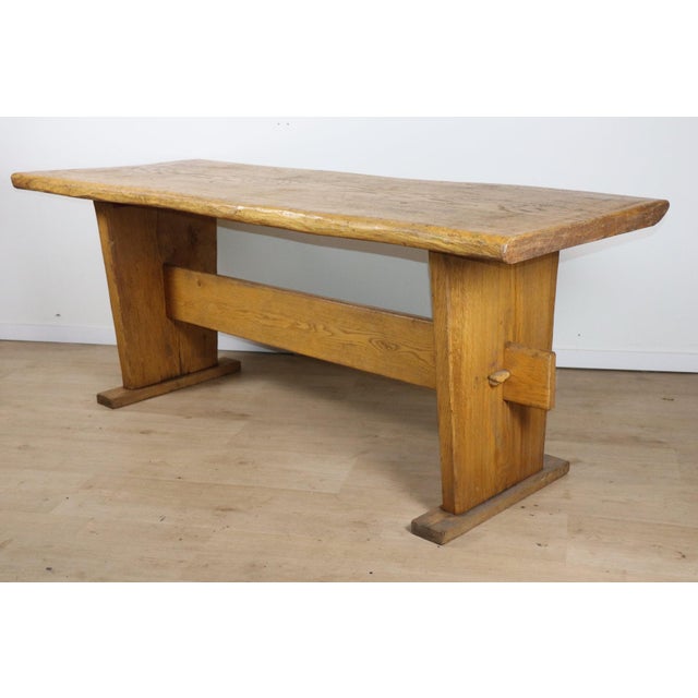 Brutalist Brutalist Dining Table in Wood, 1960s For Sale - Image 3 of 18