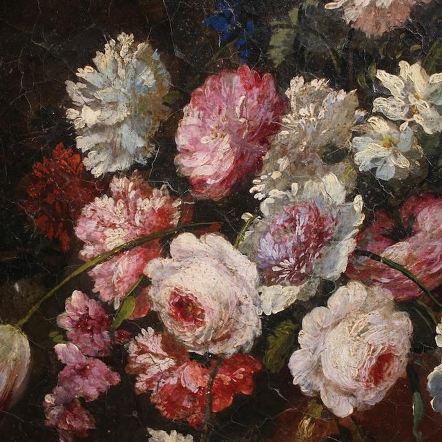 Italian Artist, Oval Still Life, 1780, Oil on Canvas For Sale - Image 10 of 16
