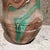 Abstract Hellman Art Pottery Abstract Swirl Green Vase For Sale - Image 3 of 7