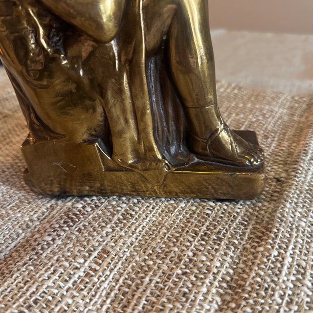 Art Deco -- 1970's Pompeian Bronze Literature Bookend For Sale In Minneapolis - Image 6 of 6