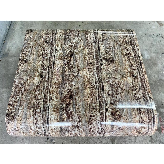 Postmodern Massive Laminate Waterfall Coffee Table For Sale - Image 12 of 13