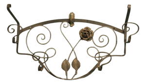 Hall Coat Rack in Iron and Gilt with Mirror, 1930