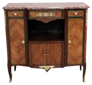 Antique Rosewood Veneer and Mahogany Console Table