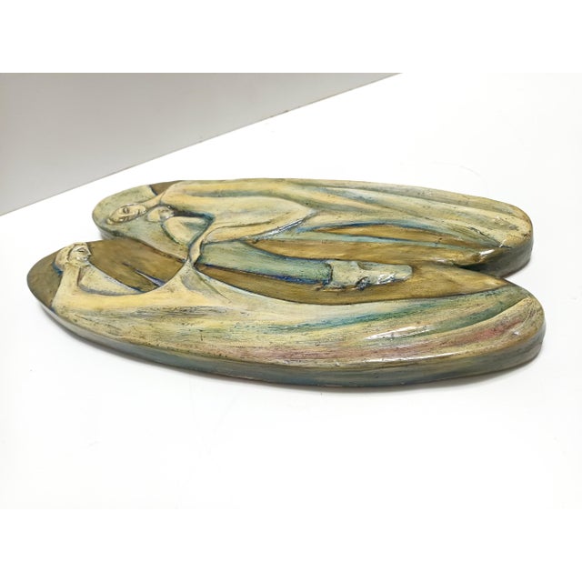 Holy Family Hand-Painted and Hand-Carved Beech Panel, 1960s For Sale - Image 4 of 13