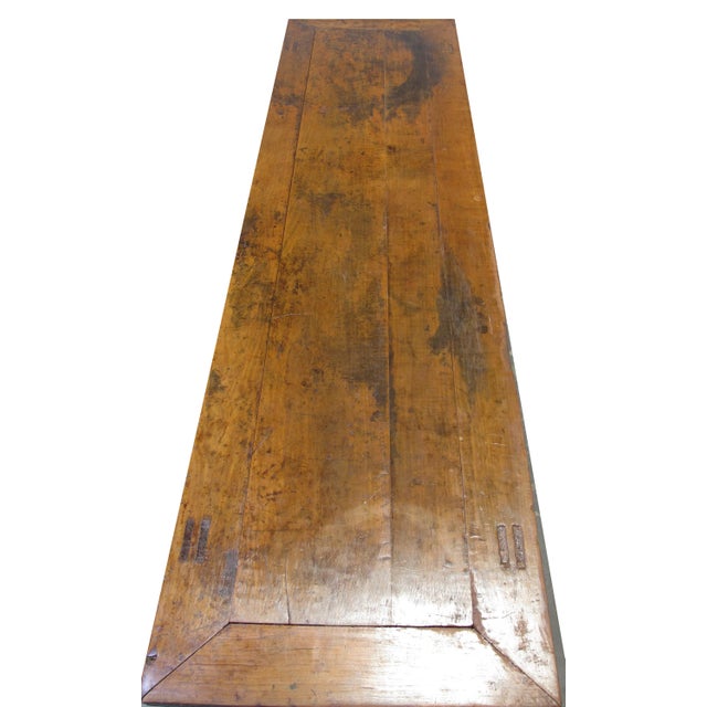 Brown Antique Chinese 72" Long Apothecary Cabinet For Sale - Image 8 of 12