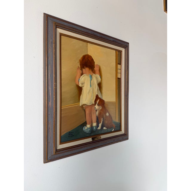 Charming vintage Impressionist-style painting inspired by the beloved work “In Disgrace” by Bessie Peyse Gutmann,...