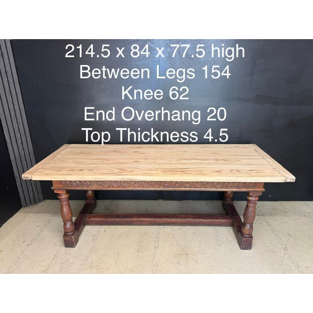 Farmhouse Dining Table, 1920 For Sale - Image 14 of 16