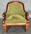 Cozy 19th century upholstered English mahogany library chair. Great color and scale. Fabric ready to use as is or could...