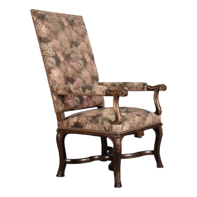 Antique Baroque Chair with Carving, 1880 For Sale