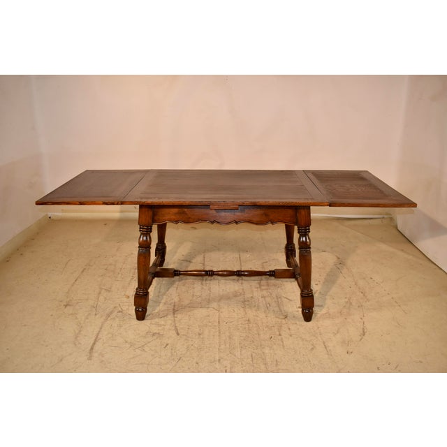 Wood French Oak Draw-Leaf Table, Circa 1900 For Sale - Image 7 of 9