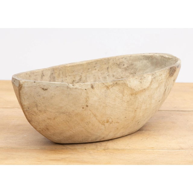 Hand Carved Scandinavian Wooden Bowl, Dated 1826 For Sale - Image 4 of 7
