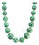 Mid 20th Century Beaded Malachite Necklace With a 14k Yellow Gold Clasp & Accents For Sale