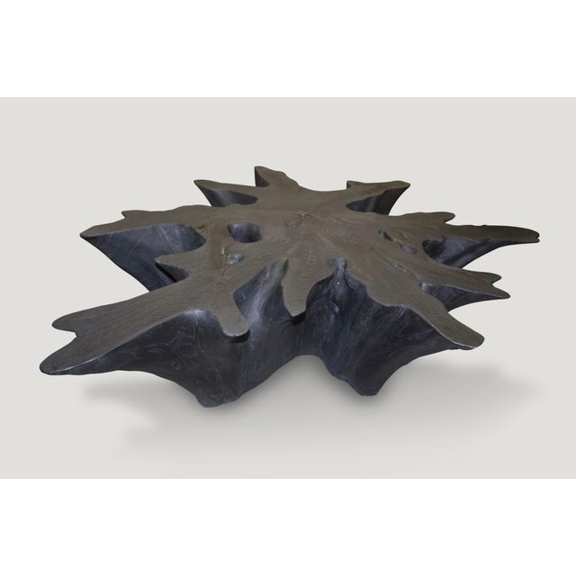 Andrianna Shamaris Organic Charred Teak Wood Coffee Table For Sale - Image 10 of 18