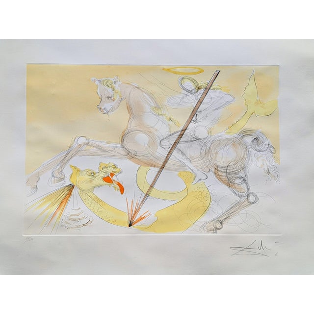 Salvador Dali, Nude, Saint George and the Dragon, 1974, Etching For Sale - Image 11 of 11