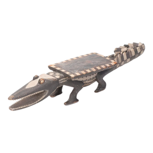 Large Wood Alligator Folk Art Sculpture