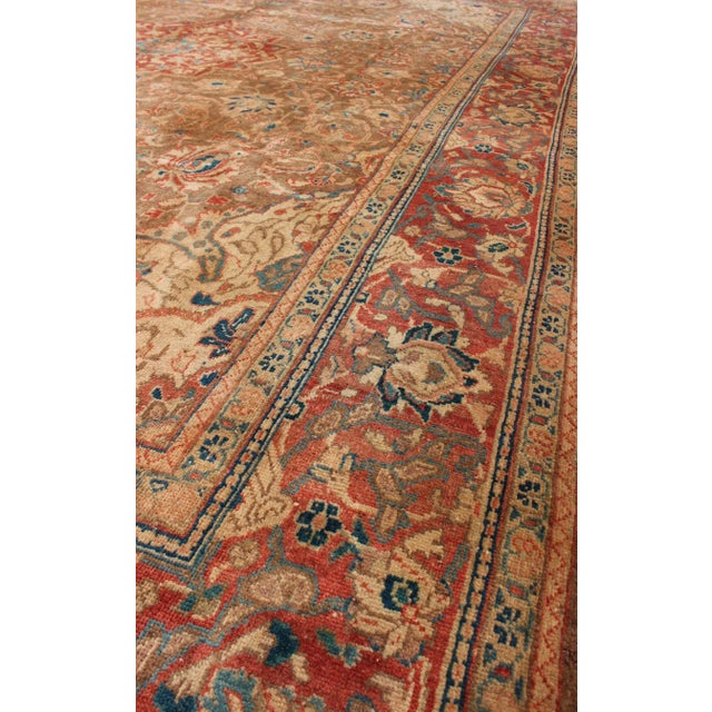 1950s Semi Antique Mahal Rug - 9′10″ × 12′10″ For Sale In Atlanta - Image 6 of 9