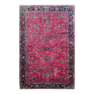 Antique Persian Mohajeran Sarouk Rug 4' X 6'4" For Sale