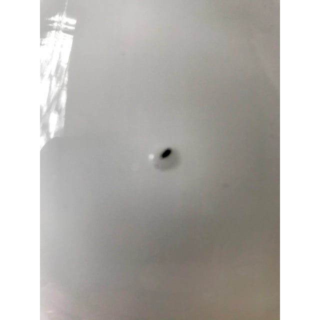 Giant Vintage Murano Glass Compote Candy Dish in White For Sale - Image 10 of 12