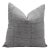 Fabdivine Handmade Block Printed Cushion Cover 16x16 Inch Thick Linen-Black Leheriya For Sale