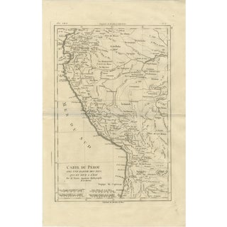 Peru and Upper Amazon Enlightenment Map by Rigobert Bonne, 1780s For Sale
