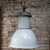 1950s Vintage Industrial British Gray Enamel Pedant Light, 1950s For Sale - Image 5 of 6