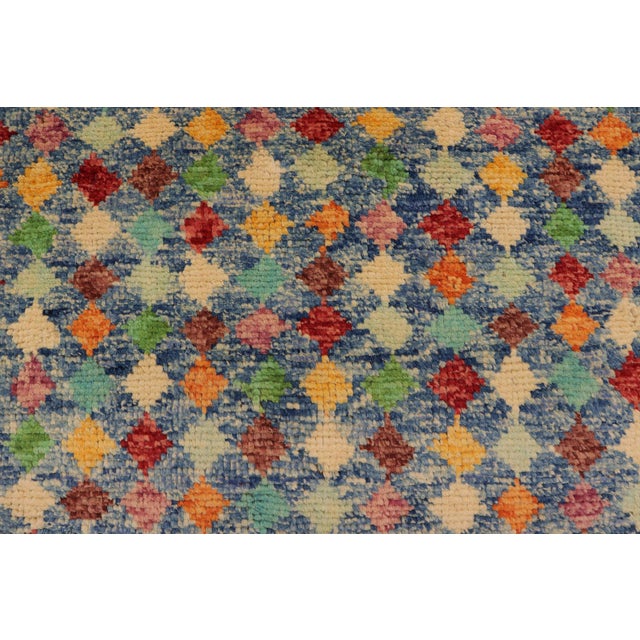 Textile Boho Chic Balochi Rosa Hand Knotted Wool Rug - 3'6'' X 4'10'' For Sale - Image 7 of 10