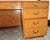 John Widdicomb Mid-Century Style Burlwood and Brass Campaign Executive Partner’s Desk For Sale - Image 11 of 14