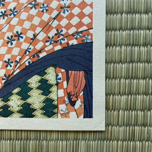 1920s Japanese Woodblock Prints Set of Nine (9) Kitagawa Utamaro Ukiyo-E Portraits Bijinga Women Showa Not Framed For Sale - Image 13 of 18