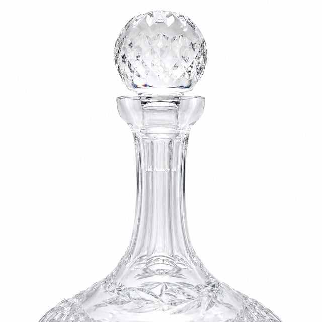 Waterford Crystal Vintage Waterford Crystal Glandore Ship’s Decanter With Stopper For Sale - Image 4 of 8