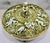 Vintage R. Capodimonte Italian Porcelain Covered Dish With Putti & Birds, Footed Green Gold Compote For Sale In Dallas - Image 6 of 13