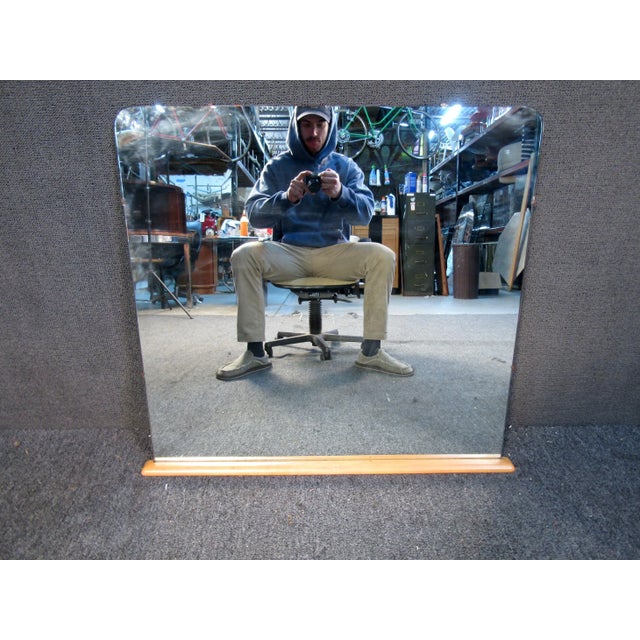 Goldenrod Mid-Century Modern Frameless Vanity Mirror For Sale - Image 8 of 8