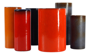 Vintage Tube Vases, 1970s, Set of 6
