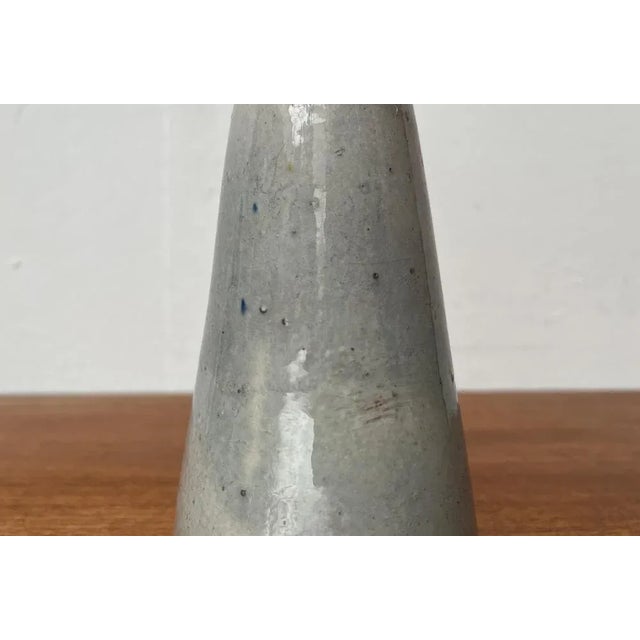 Gray Mid-Century German Minimalist Studio Pottery Vase, 1960s For Sale - Image 8 of 13