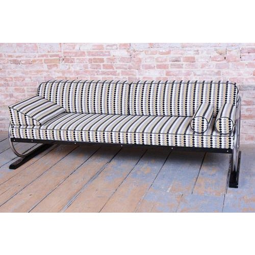 Bauhaus Sofa in Chrome-Plated Steel by Robert Slezák, Czech, 1930s For Sale - Image 14 of 18