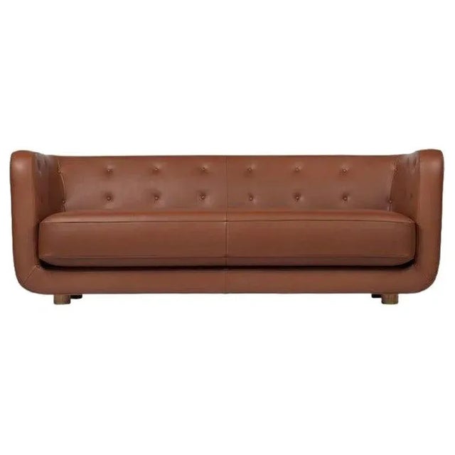 Nevada Cognac Leather and Smoked Oak Vilhelm Sofa by Lassen For Sale - Image 9 of 9
