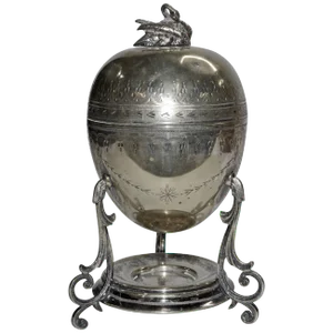 English Mappin & Webb Sheffield Sterling Art Deco Egg Warmer