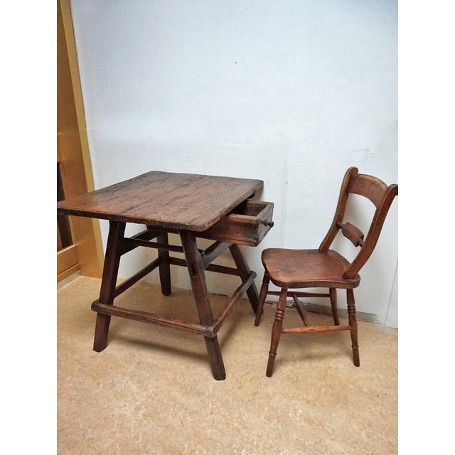 Small Antique Merchant Table, 1900s For Sale - Image 10 of 18